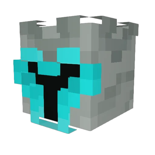 Doppledangler Minecraft avatar head, 3D render