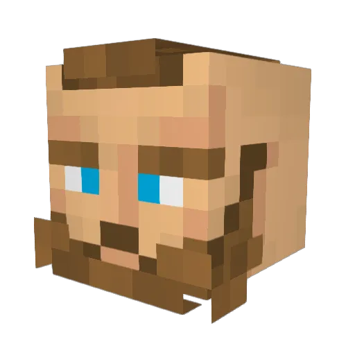 Doppleganger93 Minecraft avatar head, 3D render