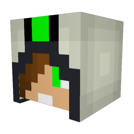 DopplegangerXTS Minecraft avatar head, 3D render