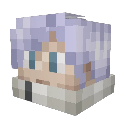 DopplerFacTory Minecraft avatar head, 3D render