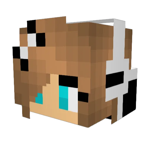Dora131 Minecraft avatar head, 3D render
