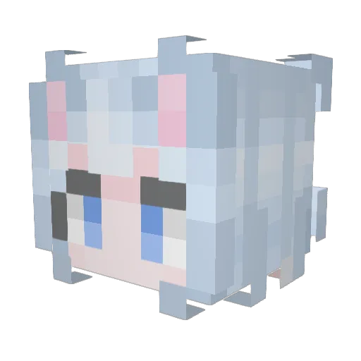Dora675 Minecraft avatar head, 3D render