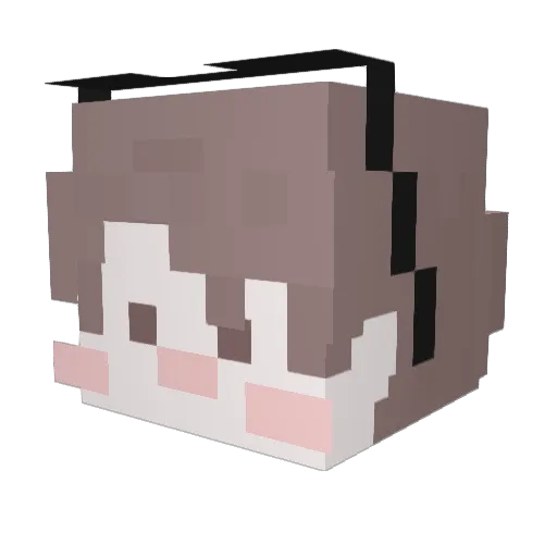 Dora866 Minecraft avatar head, 3D render