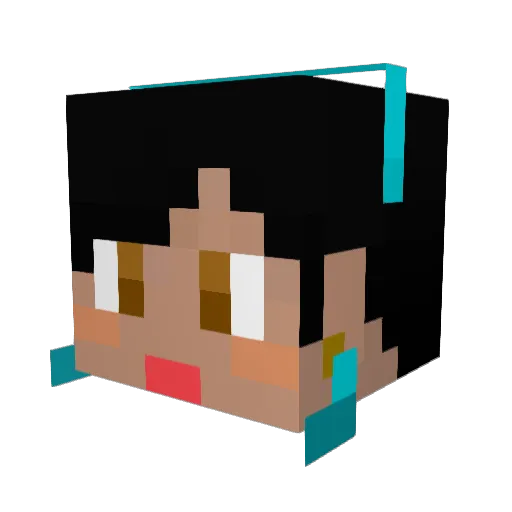 DoraBear90 Minecraft avatar head, 3D render