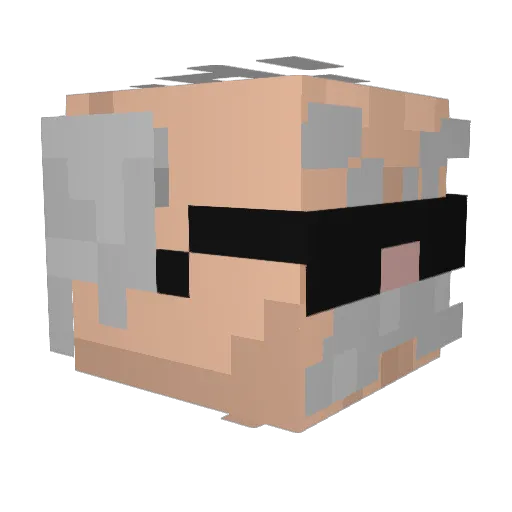 DoraG4mes Minecraft avatar head, 3D render