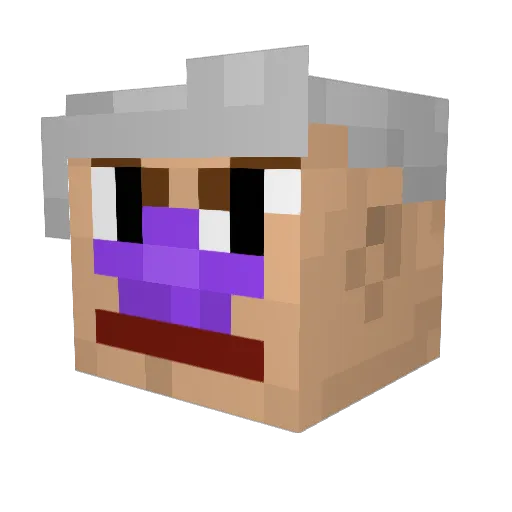 DoraHasAttitude Minecraft avatar head, 3D render