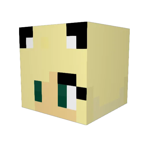 Dora_Mal Minecraft avatar head, 3D render