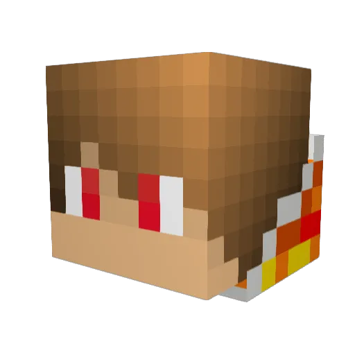 Doradzzz Minecraft avatar head, 3D render