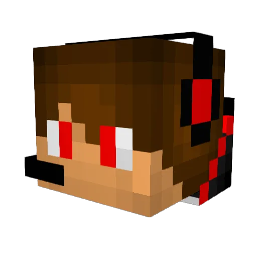 DoragonArashi Minecraft avatar head, 3D render