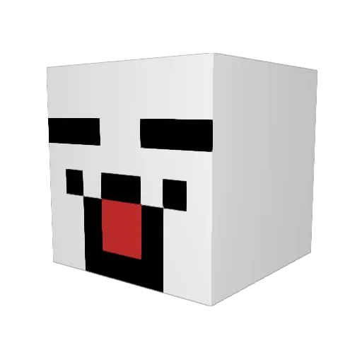 Dorahiro Minecraft avatar head, 3D render
