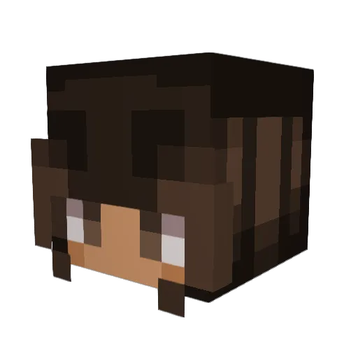 Dorajayy Minecraft avatar head, 3D render
