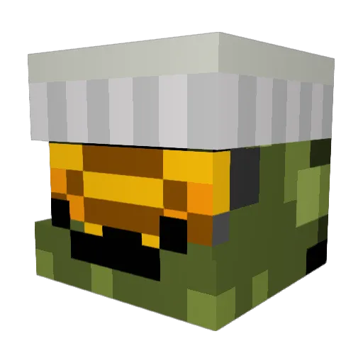 Doraker Minecraft avatar head, 3D render