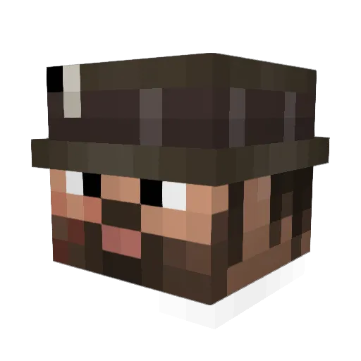Doranlee Minecraft avatar head, 3D render