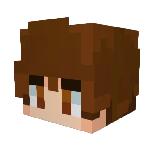 Dorark Minecraft avatar head, 3D render
