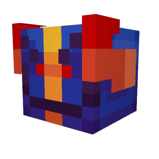 Doray Minecraft avatar head, 3D render