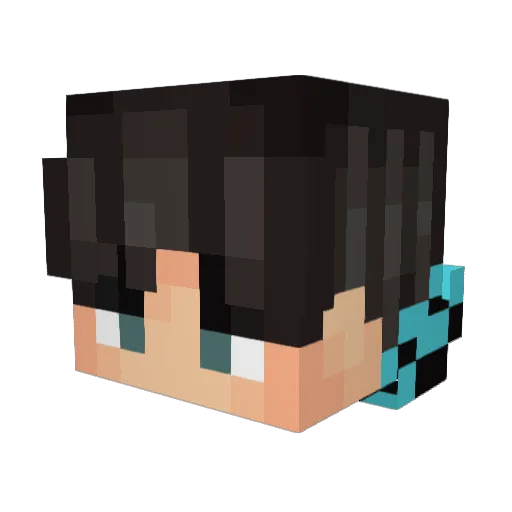 Dorbddb Minecraft avatar head, 3D render