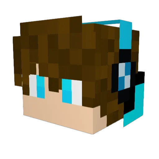 Dorca99 Minecraft avatar head, 3D render