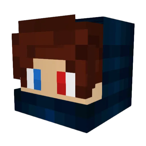 Dorceck Minecraft avatar head, 3D render
