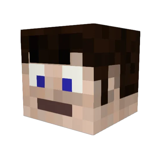 DordTrain Minecraft avatar head, 3D render