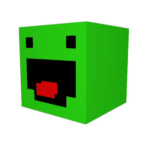 DordleMC Minecraft avatar head, 3D render