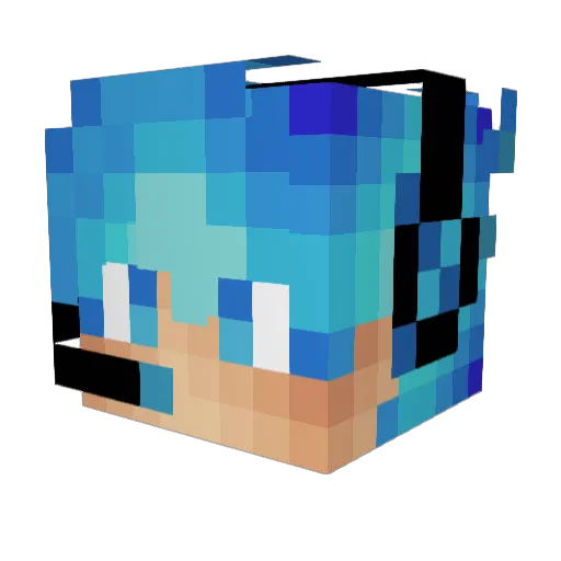 Dordon07 Minecraft avatar head, 3D render
