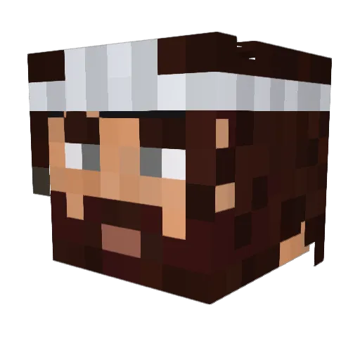 Dordracy Minecraft avatar head, 3D render