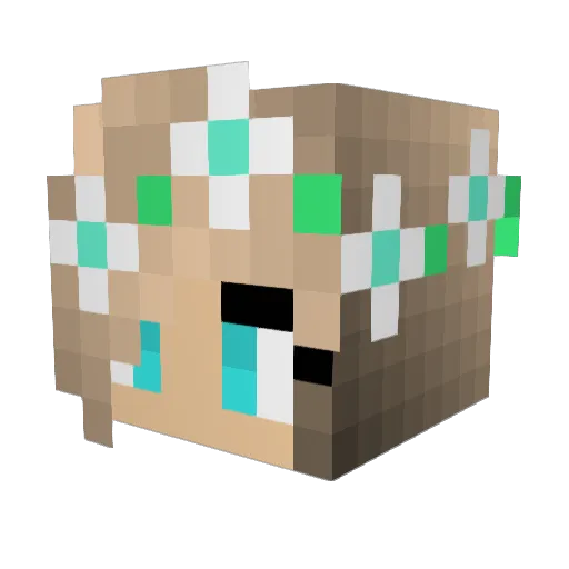 Doreen1992 Minecraft avatar head, 3D render