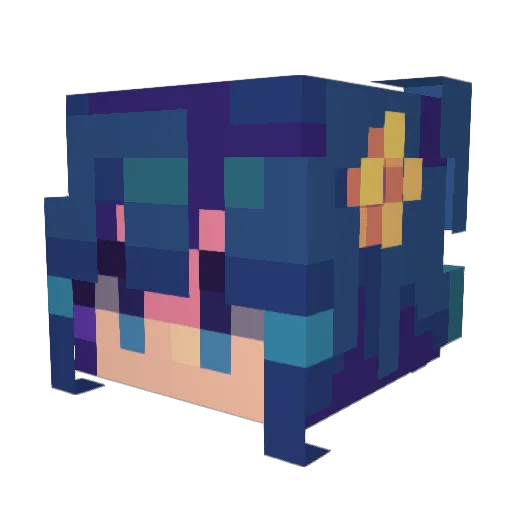 Doremy2525 Minecraft avatar head, 3D render