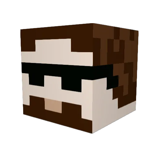 Dorfenstein Minecraft avatar head, 3D render