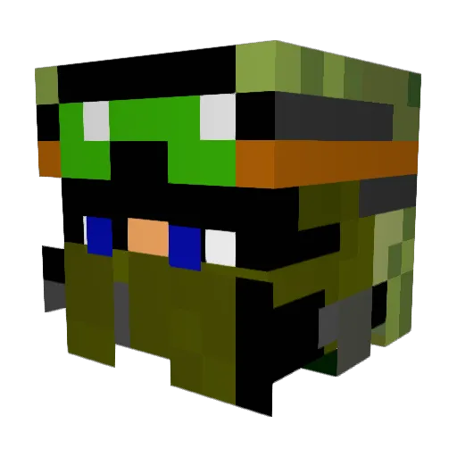 Dorffen Minecraft avatar head, 3D render