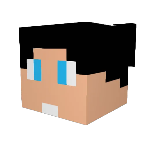 Dorflex Minecraft avatar head, 3D render