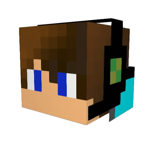 Dorgcraft Minecraft avatar head, 3D render