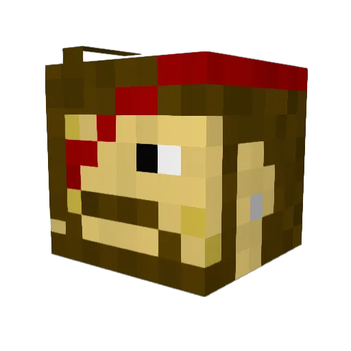 Dorgengoa_ Minecraft avatar head, 3D render