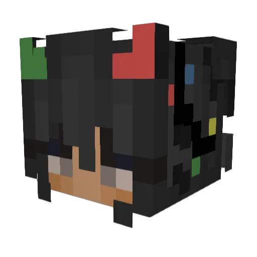 Dorian7 Minecraft avatar head, 3D render