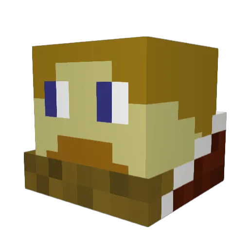 DorianP1 Minecraft avatar head, 3D render