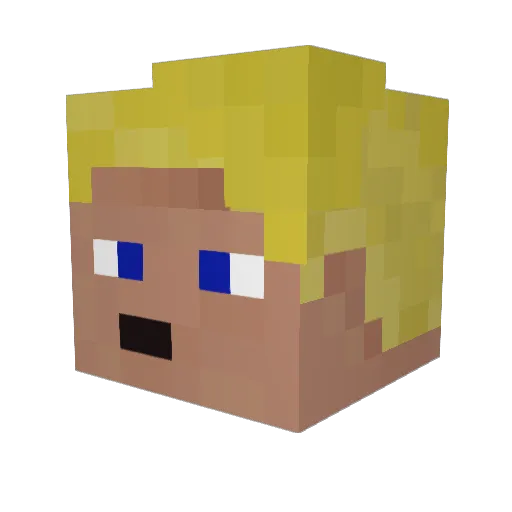 DorianTheMellow Minecraft avatar head, 3D render