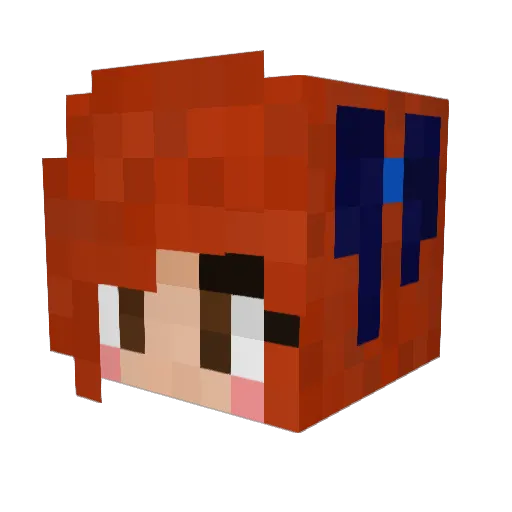 Dorinka_persyk Minecraft avatar head, 3D render