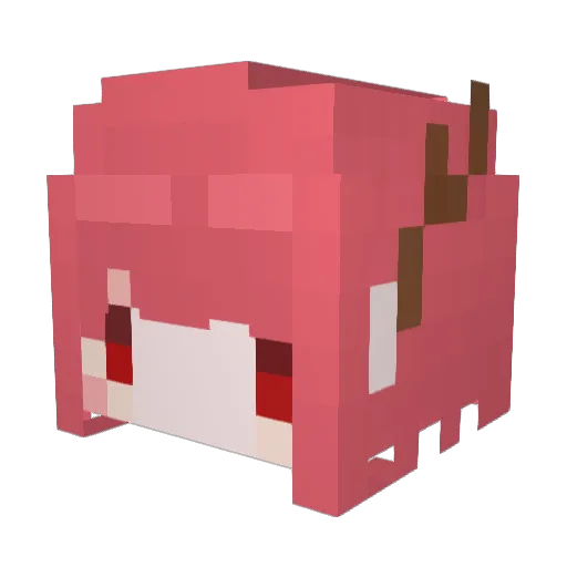 Doris0621 Minecraft avatar head, 3D render