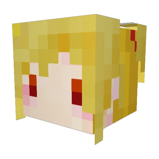 Doritis Minecraft avatar head, 3D render