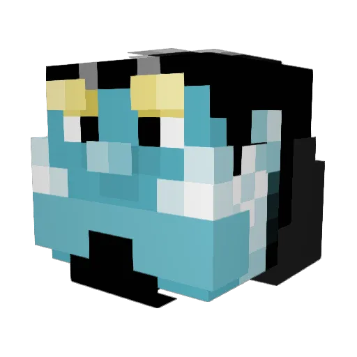 Dorito0EXE Minecraft avatar head, 3D render