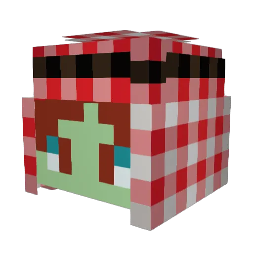 DoritoMax Minecraft avatar head, 3D render