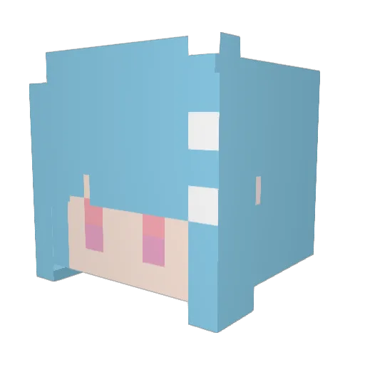 Doritos233 Minecraft avatar head, 3D render