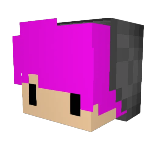 Doritux Minecraft avatar head, 3D render