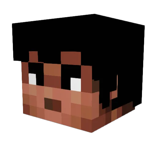 Doritya_ Minecraft avatar head, 3D render