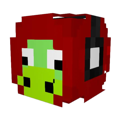DorkCrafter0906 Minecraft avatar head, 3D render