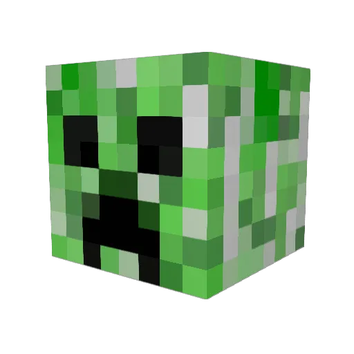 Dorkasauras Minecraft avatar head, 3D render