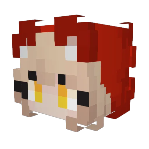 Dorksong Minecraft avatar head, 3D render