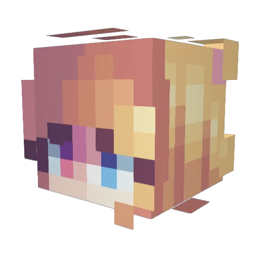 Dorkstro Minecraft avatar head, 3D render