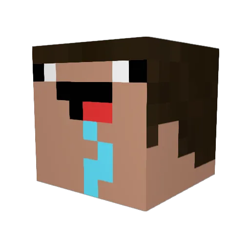 Dorlisss Minecraft avatar head, 3D render
