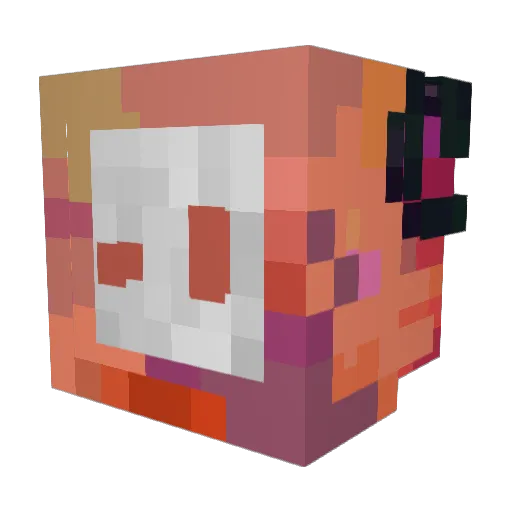 Dormant_ Minecraft avatar head, 3D render